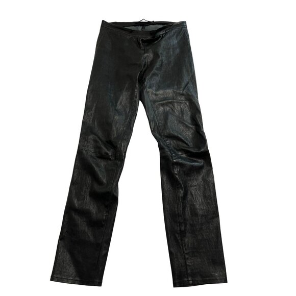J Brand Edita Leather Leggings in Black - Picture 1 of 5